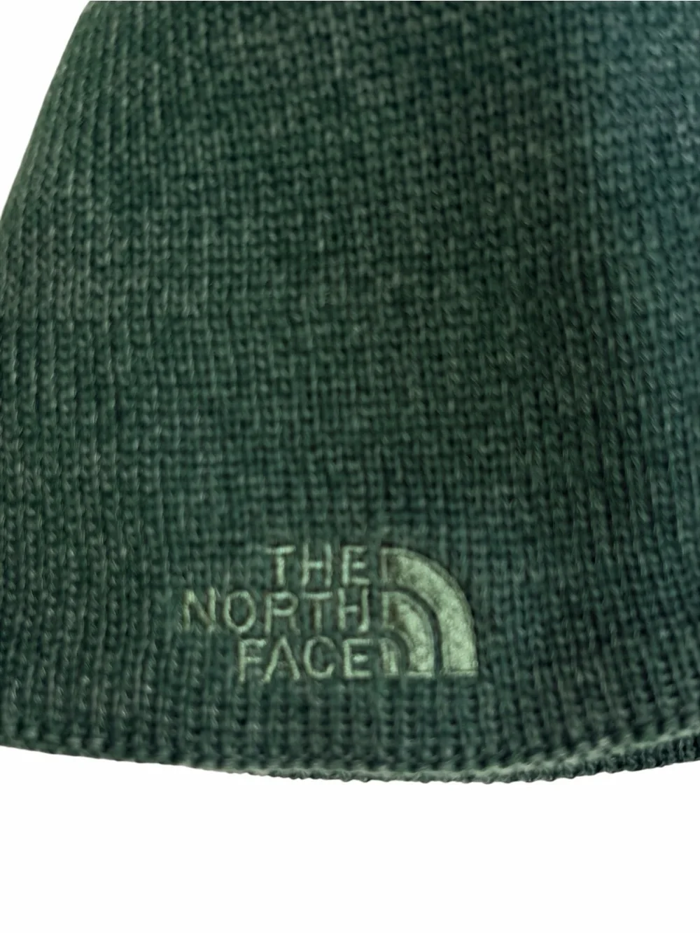 The North Face Green Knit Beanie Cap Hat Warm Cozy Cabincore Gorpcore Like New